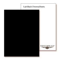 InkEdibles Brand premium Frosting Chroma Sheets 5 sheets: 8 x 13 inches - Black
