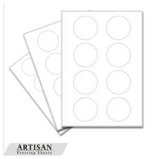 InkEdibles Brand Artisan Icing Sheets - 24 sheets: 2.5 inch circles
