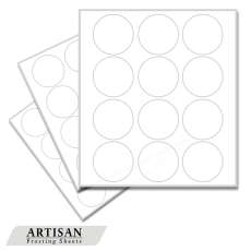 InkEdibles Brand Artisan Icing Sheets - 24 sheets: 2 inch circles