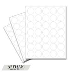 InkEdibles Brand Artisan Icing Sheets - 24 sheets: 1.25 inch circles