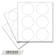 InkEdibles Brand Artisan Icing Sheets - 24 sheets: 3 inch circles