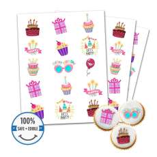 Custom Printed Cookie Toppers & Cupcake Toppers -15 circles, 1.875 inch