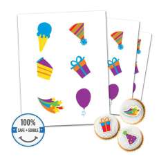 Custom Printed Cookie Toppers amd Cupcake Toppers - 6 circles, 3 inch