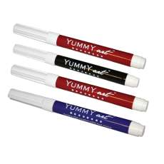 Halloween Color Set Edible Ink Markers (4 Pack, Standard Tip) - Black, Purple, Brown, Red