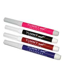Valentine's / Love Color Set Edible Ink Markers (4 Pack, Standard Tip) - Black, Red, Pink, Purple