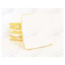 Square Shaped Gourmet Yummy Cookie (Hand-Made, Royal Icing Coated White, 3.5 inch) - Printable